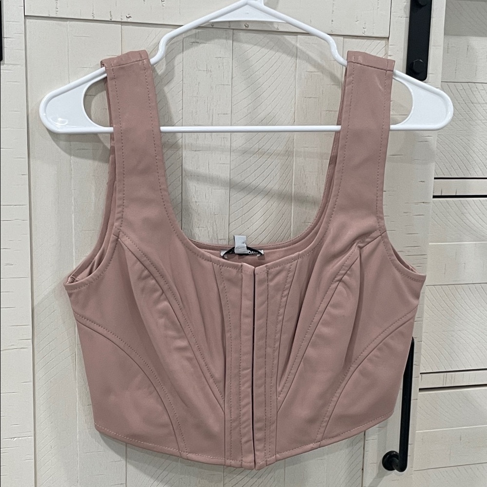 Fashion Nova Blush Corset Crop Top